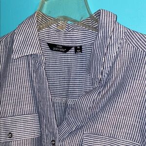 Mlle Gabrielle Navy and White Striped women dress